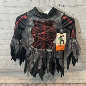 Target Hyde & EEK Red Glitter Skeleton Girls’ Halloween Costume